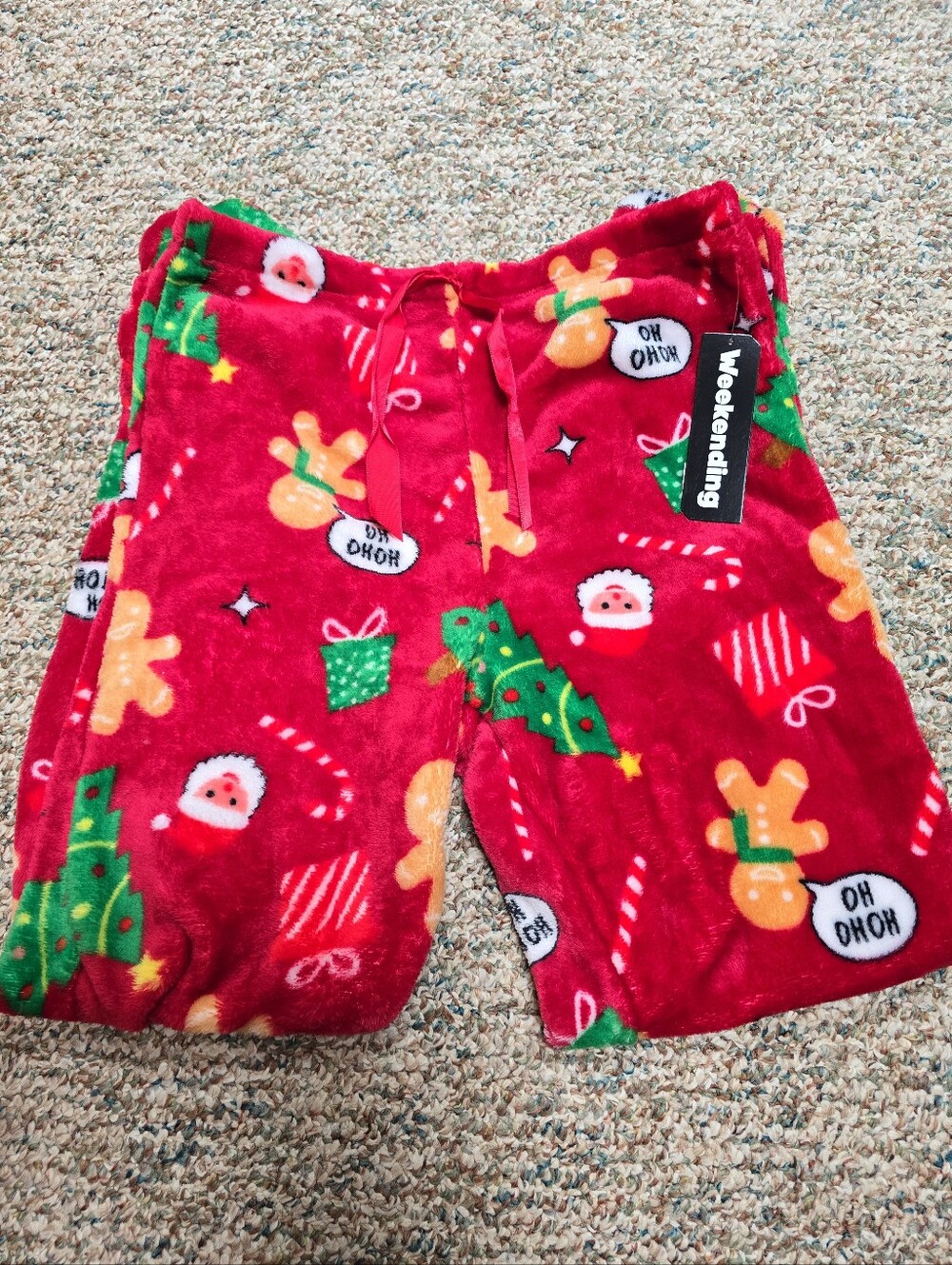 New Christmas Pajama Pants Womens Size Small Santa Gingerbread Candy Cane